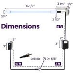 BioShieldUV® Lite 18W 24V HVAC UV Light Air Treatment System Magnetic Holder Direct Current DC Duct, Powered by Wall Adaptor - UVC Light for Air Conditioner UV Light for AC System