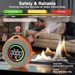 Pildegro 3-in-1 Portable Carbon Monoxide Detector, Professional Rechargeable Real-Time Travel CO Monitor 120HR Standby, Premium Reliable CO Detector with Loud Alarm for Air Safety (Orange/Passion)