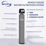 iSpring WCFM500K Iron, Manganese, and Hydrogen Sulfide Water Filtration System, Whole House or Well Water, Set & Forget, Last up to 10 Years