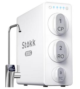 Stokk Tankless Reverse Osmosis System, 800 GPD Fast Flow Water Filter, NSF/ANSI 58&42, 8 Stage RO System, 3:1 Pure to Drain, Under Sink Tankless RO System, Smart Faucet, Reduce PFAS, S2