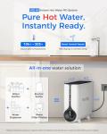 Waterdrop Reverse Osmosis System, Instant Hot Water Dispenser, 600 GPD, Reduce PFAS, Tankless, 2:1 Pure to Drain, Under Sink, TDS Reduction, Smart LED Faucet, Hot and Cold Water Dispenser Faucet