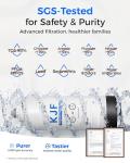 Waterdrop Reverse Osmosis System, Instant Hot Water Dispenser, 600 GPD, Reduce PFAS, Tankless, 2:1 Pure to Drain, Under Sink, TDS Reduction, Smart LED Faucet, Hot and Cold Water Dispenser Faucet