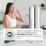 IceJoy 8-Stage Gravity Water Filtration System 3.0 Gallon - 304 Stainless Steel Countertop System with 4 Filters and Stand, Reduce 99.9% Chlorine, NSF/ANSI 42 Certification