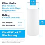 SpiroPure 5 Micron Polypropylene Water Filter Cartridges