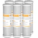 5 Micron CTO Carbon Block Water Filter Cartridge 6-Pack