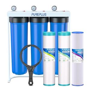 PUREPLUS 20-Inch 3-Stage Whole House Water Filter