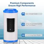 PUREPLUS 10"×4.5" String Wound Sediment Filter Compound With Iron Reducing Filter,Compatible With Whole House Water Filtration System For Well Water, 1Pack