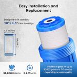 PUREPLUS 10"×4.5" String Wound Sediment Filter Compound With Iron Reducing Filter,Compatible With Whole House Water Filtration System For Well Water, 1Pack