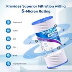 PUREPLUS 10" x 4.5" Whole House Pleated Sediment Filter for Well Water, Replacement Cartridge for GE FXHSC, Culligan R50-BBSA, Pentek R50-BB, DuPont WFHDC3001, American Plumber W50PEHD, GXWH40L, 2Pack