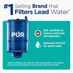 PUR PLUS Faucet Mount Water Filtration System, 3-in-1 Powerful, Natural Mineral Filtration with Lead Reduction, Vertical, Chrome, FM3700B