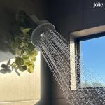 THE JOLIE FILTERED SHOWERHEAD | Clinically Tested, High Pressure Shower Filter For Healthier Hair & Skin | Reduce Hair Shedding, Protect Colored Hair, Soothe Dry Skin, Reduce Dandruff (Brushed Steel)