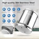 IceJoy 8-Stage Gravity Water Filtration System 3.0 Gallon - 304 Stainless Steel Countertop System with 4 Filters and Stand, Reduce 99.9% Chlorine, NSF/ANSI 42 Certification