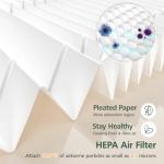 AP100-A/B Replacement Filter Compatible with AromaRoom AP100-A / AP100-B Air Purifi-er, 3-IN-1 H13 True HEPA and Activated Carbon Filter, Perfect Fit and Long Life for AP100-A/B, 2 Pack, White