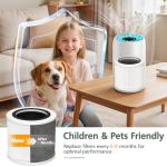 AP100-A/B Replacement Filter Compatible with AromaRoom AP100-A / AP100-B Air Purifi-er, 3-IN-1 H13 True HEPA and Activated Carbon Filter, Perfect Fit and Long Life for AP100-A/B, 2 Pack, White