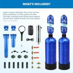 Aquasana Whole House Well Water Filter System - UV Purifier - Salt-Free Descaler - Carbon & KDF Media Filters Sediment 97% Of Chlorine - Water Softener Alternative - 500,000 Gl - EQ-WELL-UV-PRO-AST