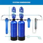 Aquasana Whole House Well Water Filter System - UV Purifier - Salt-Free Descaler - Carbon & KDF Media Filters Sediment 97% Of Chlorine - Water Softener Alternative - 500,000 Gl - EQ-WELL-UV-PRO-AST