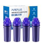 PUREPLUS CRF950Z Pitcher Water Filter Replacement for Pur PPF900Z, PPF951K, PPT700W, CR-1100C, DS-1800Z, CR-6000C, PPT711W, PPT711, PPT710W, PPT111W, PPT111R Pitchers and Dispensers, 4PACK