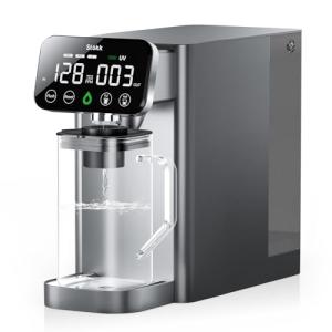 Stokk T1 Lite UV Reverse Osmosis Water Filter Countertop, Reverse Osmosis System with Carafe Alkaline Boost, 6-Stage RO Water Filtration System, NSF/ANSI 58&372, Reduce TDS PFAS Water Purifier (Grey)