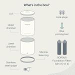 Boroux Gravity-Fed Stainless Steel Water Filter System