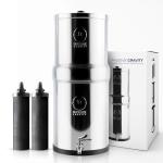 Phoenix Gravity-Fed 1.5 Gallon Stainless Steel Camping & Countertop Water Filter System with Authentic Black Phoenix Filter Elements and Stainless Steel Tap
