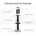 Phoenix Gravity-Fed 1.5 Gallon Stainless Steel Camping & Countertop Water Filter System with Authentic Black Phoenix Filter Elements and Stainless Steel Tap