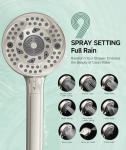 Filtered Handheld Shower Head with 9 Spray Settings
