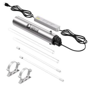 HQUA-TWS-12 Ultraviolet Water Purifier Filter for Whole House Water Purification,12GPM 120V, 1 Extra UV Lamp + 1 Extra Quartz Sleeve