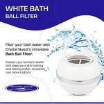 Crystal Quest White Bath Ball Water Filter – Reduces Contaminants for Softer, Smoother Skin - BPA Free