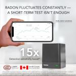 Ecosense EQ100 EcoQube, Digital Radon Detector, Fast Capture of Fluctuating Levels, Short & Long-Term Continuous Monitoring with Trend Charts, Remote Data Access