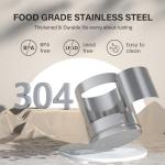 2.25G Gravity Water Filtration System - Water Level Window、NSF/ANSI 42&372 Certification,18/8 Stainless Steel Countertop Water Filter System - Reduce Up to 99.9% Chlorine, for Home, RVing