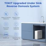 TOKIT AkuaPure U1 SE Reverse Osmosis System, Tankless Reverse Osmosis Water Filter, NSF/ANSI 58, Under Sink Water Filter RO System with Faucet,400 GPD 2:1 Pure to Drain,Reduces TDS