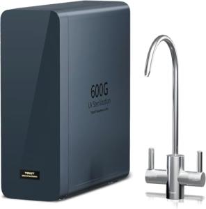 TOKIT UV Reverse Osmosis Water Filter, U2 Pro Alkaline Mineral Under Sink Water Filter System, Tankless RO Filtration, 600 GPD High Flow, NSF/ANSI 58, 2:1 Pure to Drain, Reduce TDS, 2 Way Faucet