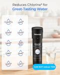 Waterdrop 10UA Under Sink Water Filter System, Reduces PFAS, PFOA/PFOS, Lead, Chlorine, Bad Taste & Odor, Under Counter Water Filter Direct Connect to Kitchen Faucet, NSF/ANSI 42 Certified, 8K Gallons