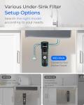 Waterdrop 10UA Under Sink Water Filter System, Reduces PFAS, PFOA/PFOS, Lead, Chlorine, Bad Taste & Odor, Under Counter Water Filter Direct Connect to Kitchen Faucet, NSF/ANSI 42 Certified, 8K Gallons