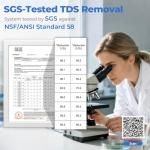 PureDrop RTW5 5 Stage Reverse Osmosis Water Filter System with Faucet and Tank - TDS Reduction Under Sink RO Water Filtration Plus Extra 3 Filters, 50 GPD, White