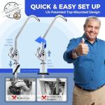 PureDrop RTW5 5 Stage Reverse Osmosis Water Filter System with Faucet and Tank - TDS Reduction Under Sink RO Water Filtration Plus Extra 3 Filters, 50 GPD, White