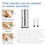 Stainless Steel Portable Gravity Water Filter System