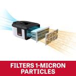 JET Air Filtration System, 1-Micron Filter, 1000 CFM, 120V 1Ph (Model AFS-1000C)