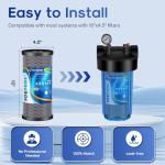ICEPURE 10"X4.5",1 Microns Whole House Sediment Activated Carbon Water Filter Compatible with Dupont WFHDC8001,EP Series,EPM Series,CB-BB-10, GE FXHTC, GXWH40L, GXWH35F, GNWH38S, CTO10BB,1PACK