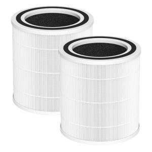 2-Pack AC400 Air Purifiers Replacement Filter for Purivortex AC400 Air Purifier, 3-in-1 H13 True HEPA Technology High Efficiency for AC400 Air Purifiers, White