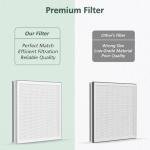 4 Pack 3-in-1 H13 True HEPA Replacement Filter Compatible with Pure Enrichment PureZone Air Purifier Part No. PEAIRPLG