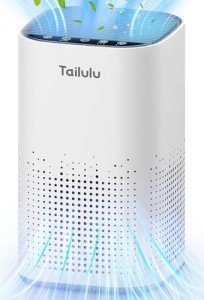 Air Purifiers for Home Large Room up to 1500ft²,Tailulu H13 True HEPA Air Cleaner with 360°Air Inlet, 15dB Air Purifier for Bedroom with Sleep Mode,Speed Control,Timer, for Odor Dust Smoke (Grey)