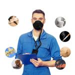 Electric Wearable Air Purifier Maskes,Air Supply,With HEPA Filter,for Dust Work,Painting, Machine Polishing, Welding