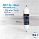 EcoPure EPINL30 5 Year in-Line Refrigerator Filter-Universal Includes Both 1/4" Compression and Push to Connect Fittings , White