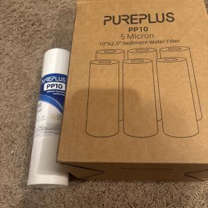 1 Micron 2.5" x 10" Whole House CTO Carbon Water Filter Cartridge Replacement for Countertop System, Dupont WFPFC8002, WFPFC9001, FXWTC, SCWH-5, WHEF-WHWC, WHCF-WHWC, AMZN-SCWH-5, 4Pack