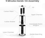 Phoenix Gravity-Fed 1.5 Gallon Stainless Steel Camping & Countertop Water Filter System with Authentic Black Phoenix Filter Elements and Stainless Steel Tap