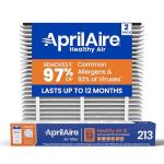 AprilAire 213 Replacement Filter for AprilAire Whole House Air Purifiers - MERV 13, Healthy Home Allergy, 20x25x4 Air Filter (Pack of 2)