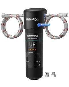 Waterdrop 10UA-UF 0.01 μm Ultra Filtration Under Sink Water Filter for Baçtёria Reduction, Reduces Lead, Chlorine, Bad Taste & Odor, 8K Gallons, Direct Connect to Kitchen Faucet, USA Tech