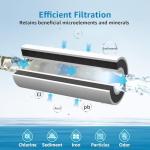 AQUA CREST FXHTC Water Filter Whole House Water Filter, Well Water Filter Replacement for GE® FXHTC, GXWH40L, American Plumber W10-PR, Culligan® RFC-BBSA, W10-BC, Carbon Filters, 5 Micron, Pack of 3