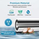 AQUA CREST FXHTC Water Filter Whole House Water Filter, Well Water Filter Replacement for GE® FXHTC, GXWH40L, American Plumber W10-PR, Culligan® RFC-BBSA, W10-BC, Carbon Filters, 5 Micron, Pack of 3